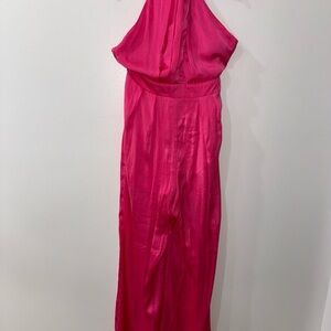 Chic Fuchsia Halter Jumpsuit